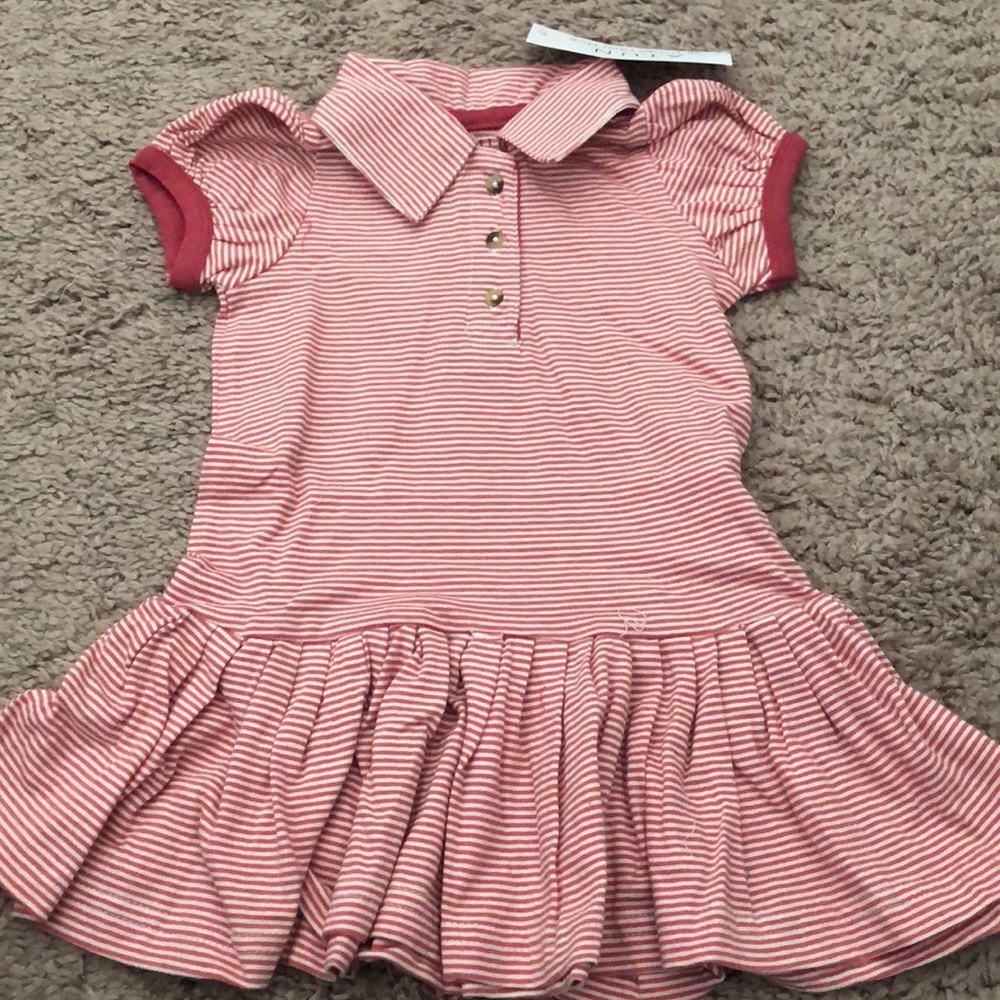 Girls stripe polo dress